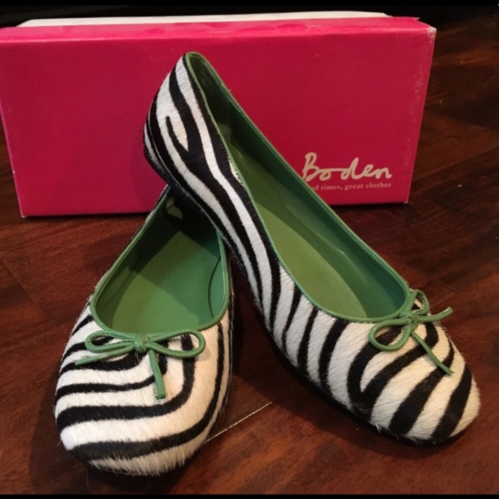 Green and Zebra Boden flats